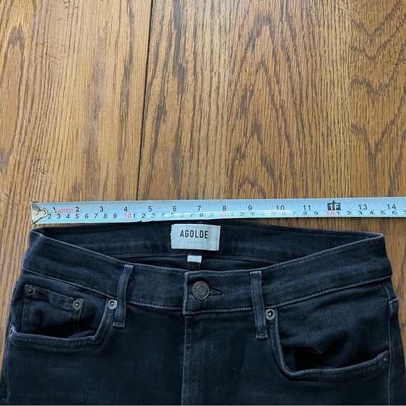 Agolde Sophie Mid Rise Skinny Ankle Jean in Black Wash Size 29 - Picture 7 of 10